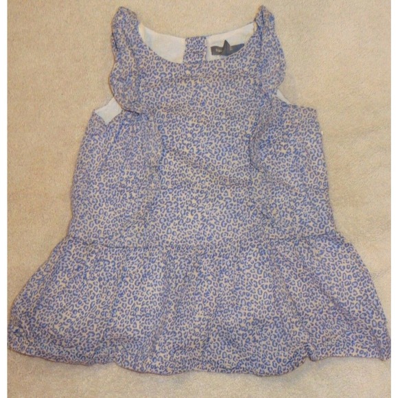 Baby Gap Other - Baby Gap Blue Leopard Print Dress Size 6-12 M